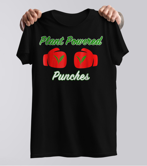 Plant Powered Punches Vegan Boxer Gloves T-Shirt