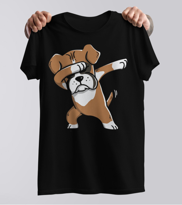 Funny Dabbing Boxer Dog Kids T-Shirt