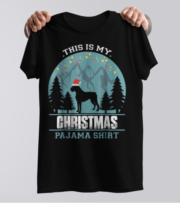 THIS IS MY CHRISTMAS PAJAMA SHIRT BOXER DOG T-Shirt