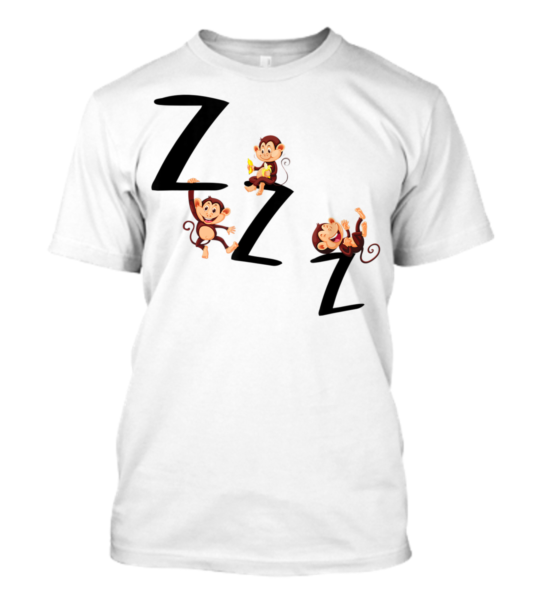 ZZZ Monkeys Trio Playful T-Shirt