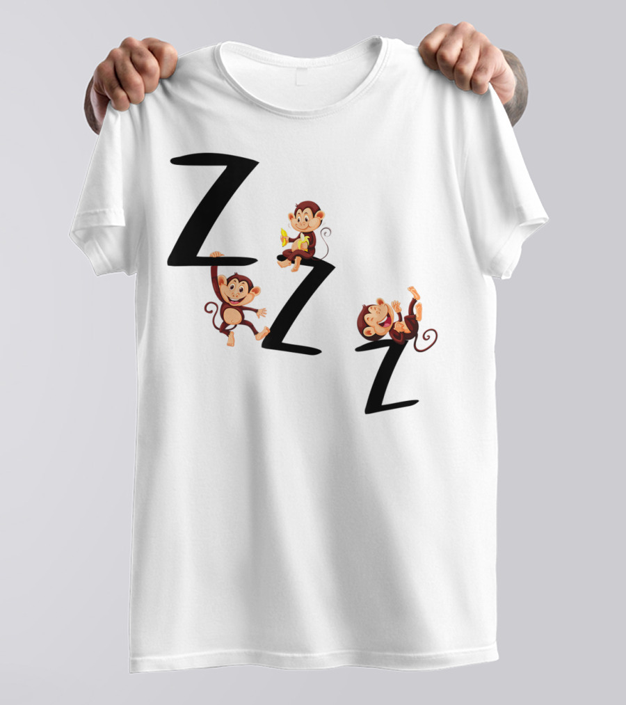 ZZZ Monkeys Trio Playful T-Shirt
