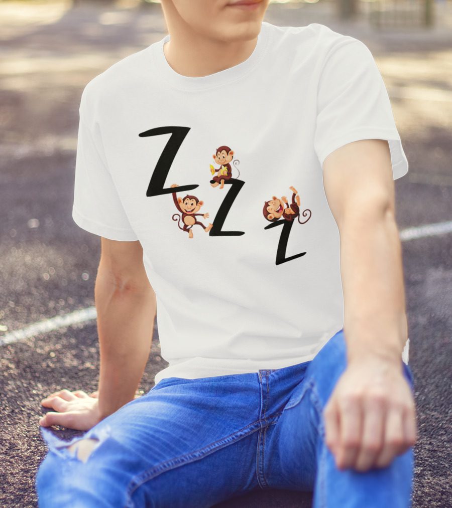 ZZZ Monkeys Trio Playful T-Shirt
