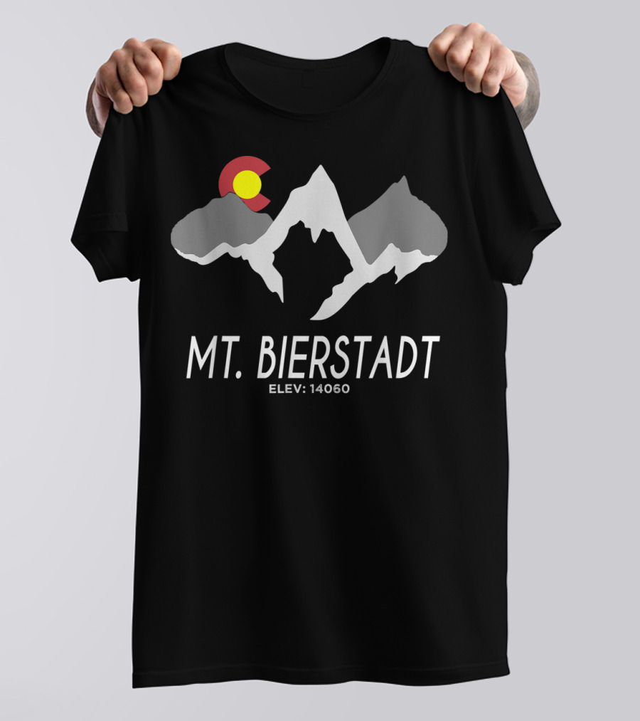 Mt. Bierstadt Elevation 14060 Colorado Mountain Hiking T-Shirt