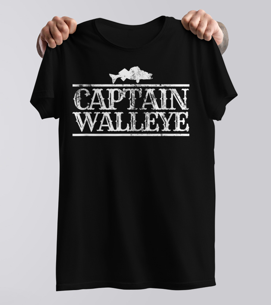 Captain Walleye Fishing Fisherman T-Shirt