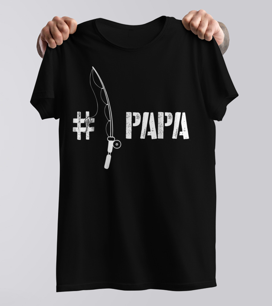 Papa Fishing Funny Fisherman Daddy T-Shirt