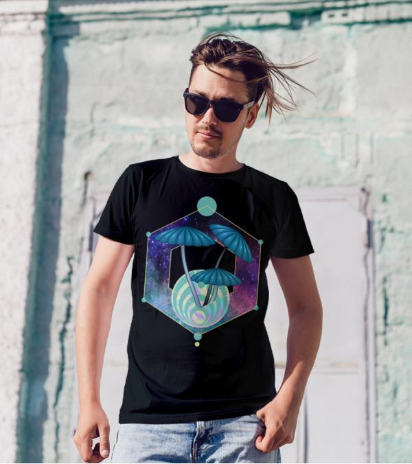 Bass Head Nectar Galaxy Mushroom Trip Dubstep T-Shirt