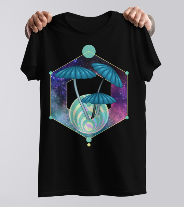 Bass Head Nectar Galaxy Mushroom Trip Dubstep T-Shirt