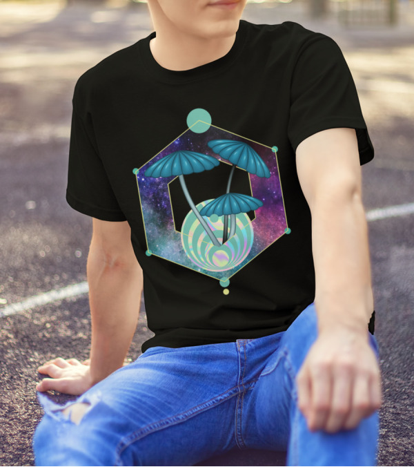 Bass Head Nectar Galaxy Mushroom Trip Dubstep T-Shirt