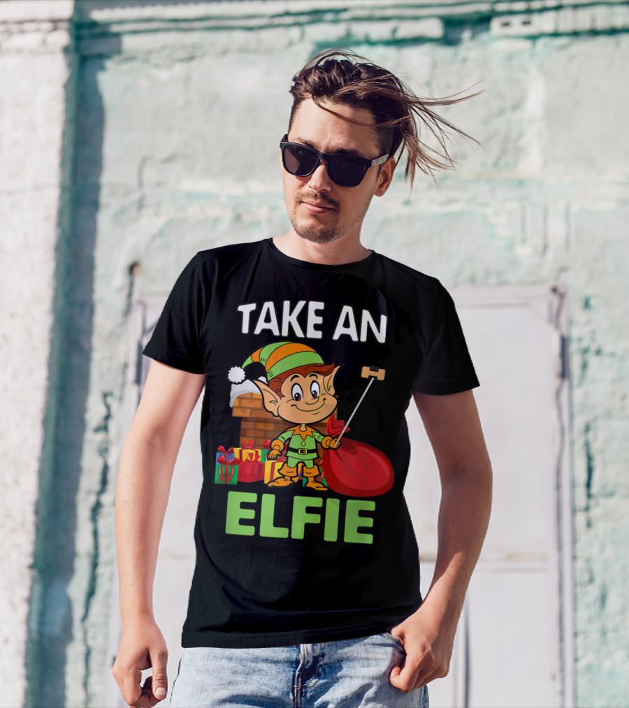 Take An Elfie Elf Family Christmas Holiday T-Shirt