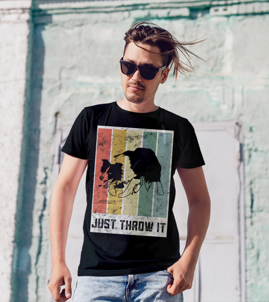 Just Throw It I Love My Border Collie Mom Herd T-Shirt