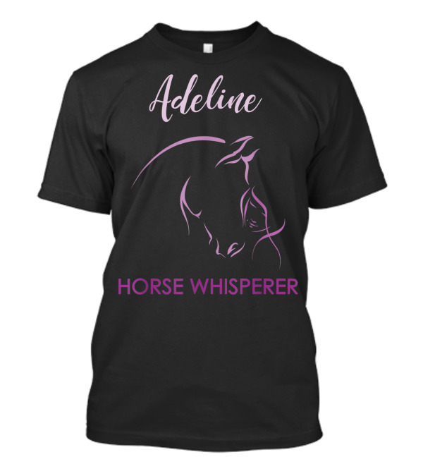 Adeline Horse Whisperer Personalized Name Elegant Horse Outline T-Shirt