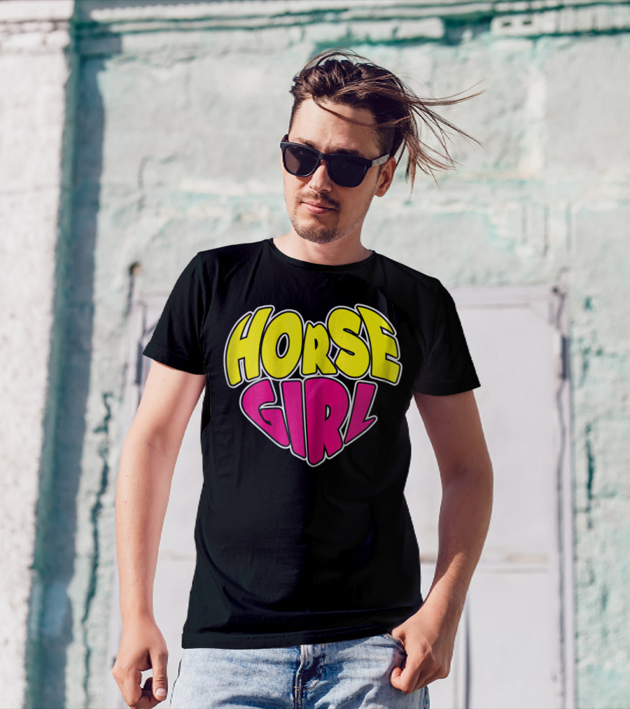 Horse Girl Heart Love Horseback Riding T-Shirt