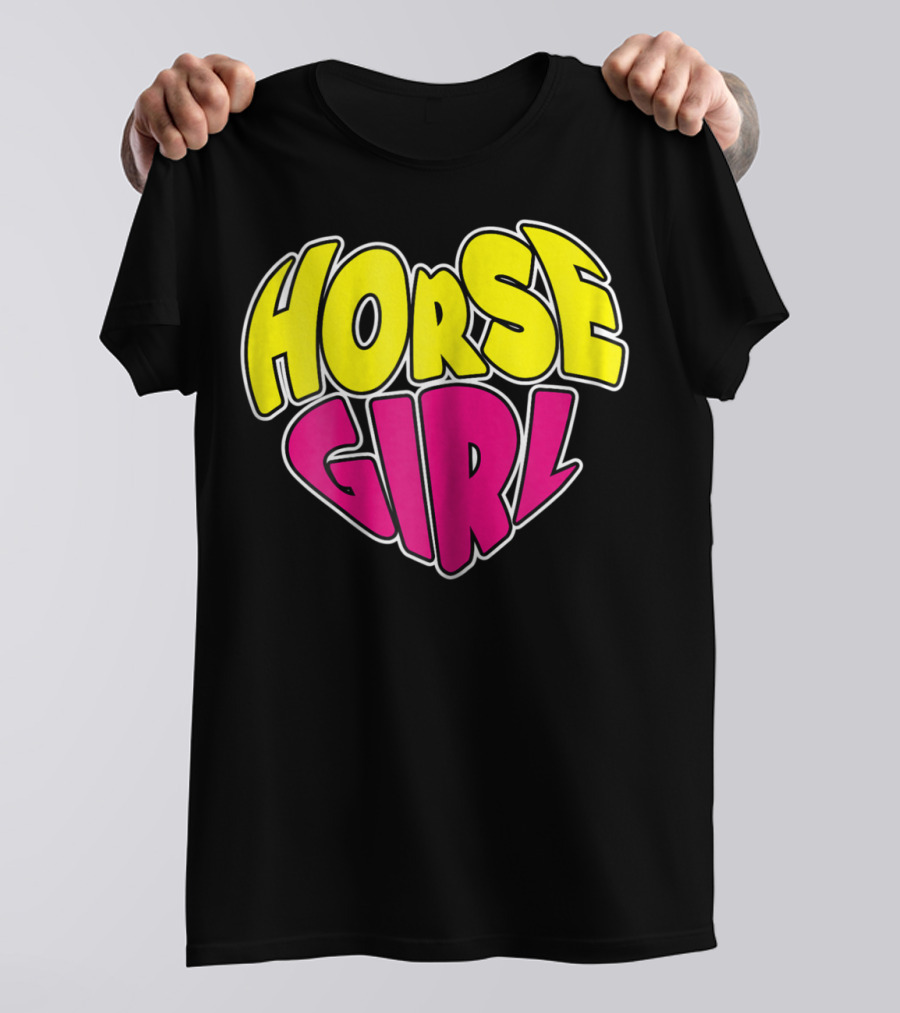 Horse Girl Heart Love Horseback Riding T-Shirt