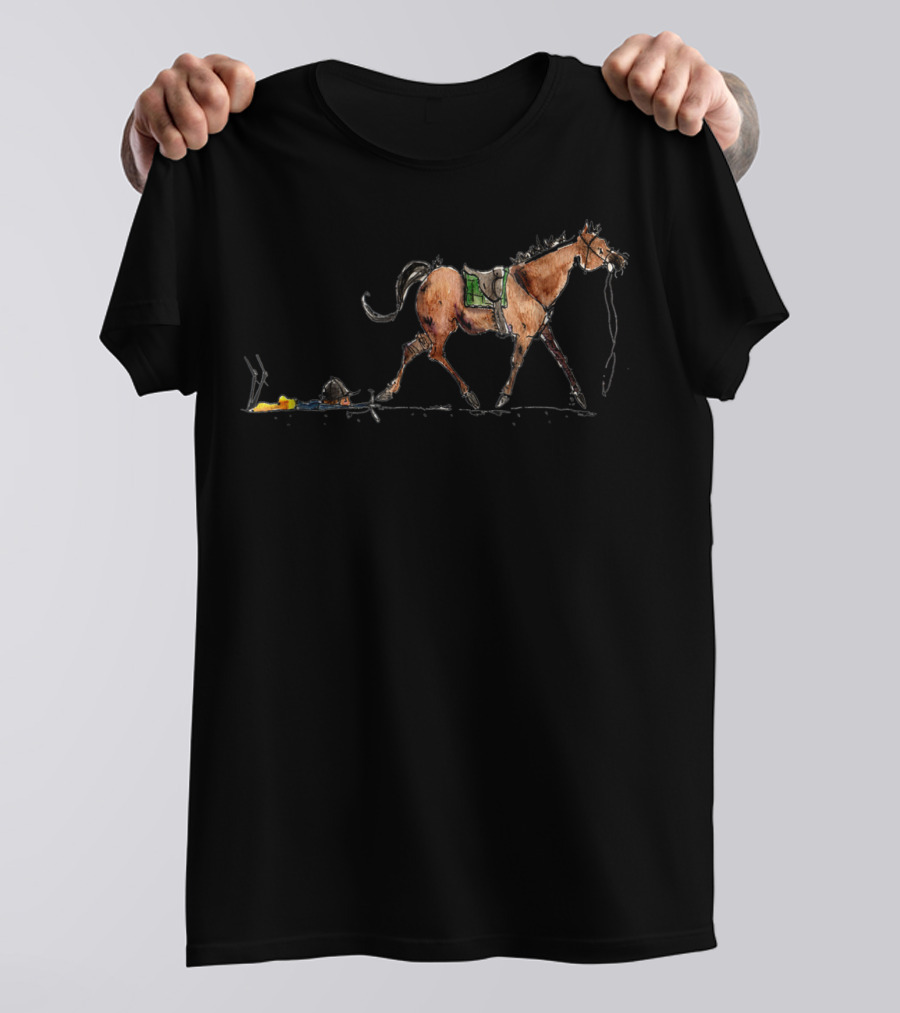Cute Horse Trotting While Horses Keep Me Grounded T-Shirt