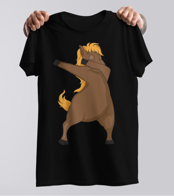 Cute Horse Dab Dance Pose Playful T-Shirt