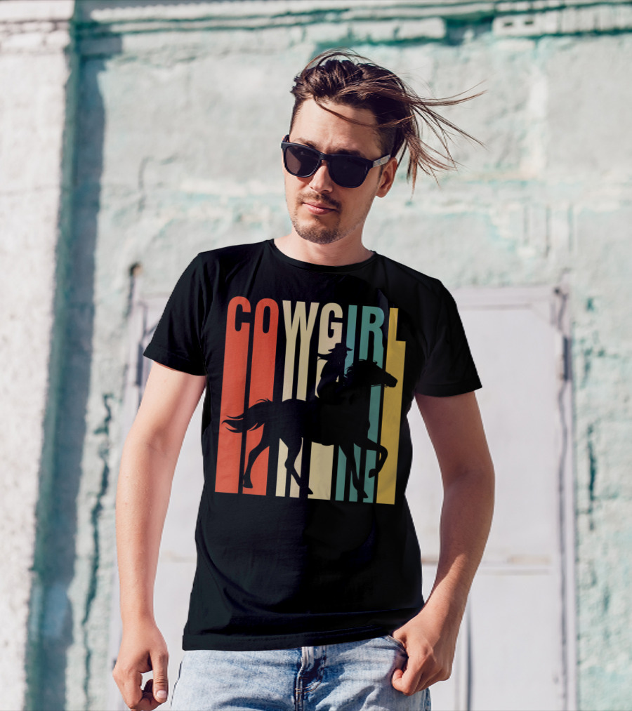 Cowgirl Silhouette Horse Rider T-Shirt