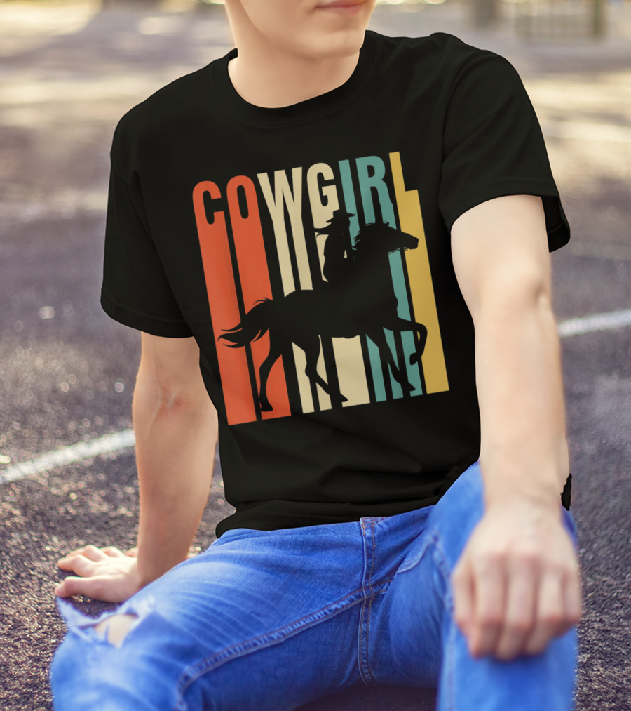 Cowgirl Silhouette Horse Rider T-Shirt