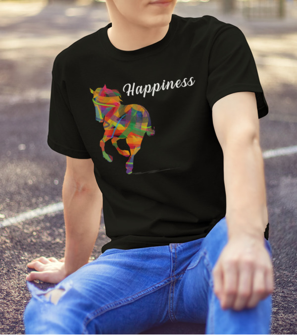 Happiness Colorful Cute Horse T-Shirt