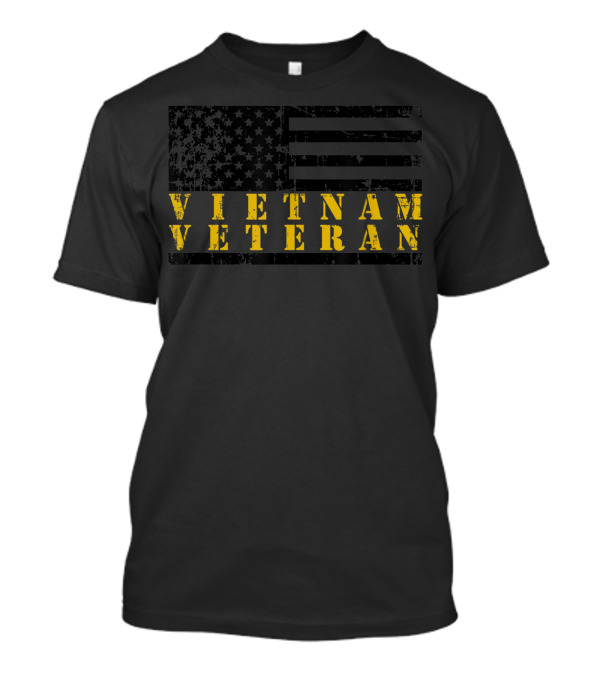 Vietnam Veteran Distressed Flag American T-Shirt