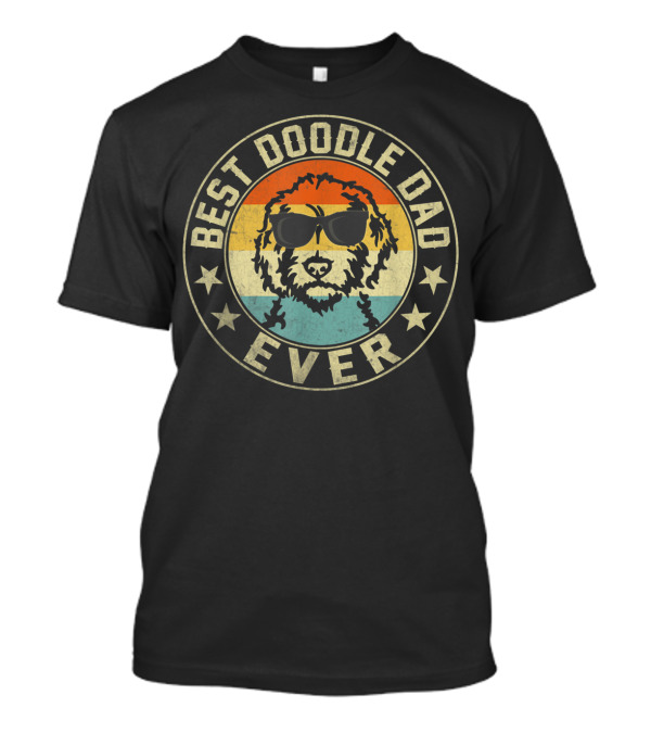 Best Doodle Dad Ever Vintage Goldendoodle Dad T-Shirt