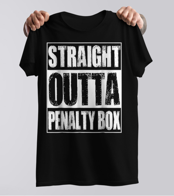 Straight Outta Penalty Box Vintage Hockey T-Shirt