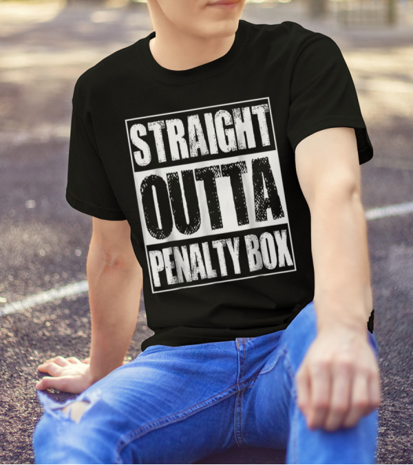 Straight Outta Penalty Box Vintage Hockey T-Shirt