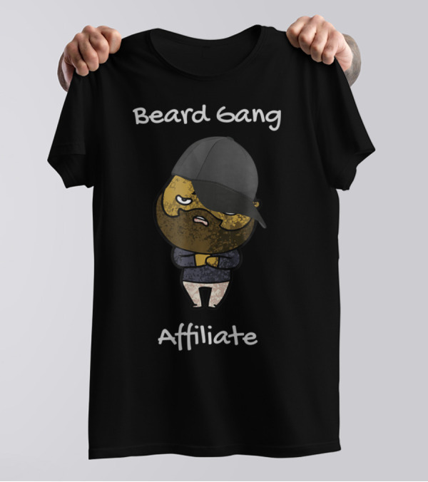 Beard Gang Cap-Wearing Affiliate Character T-Shirt