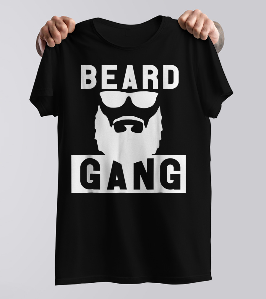 Beard Gang Beard And Mustache Sunglasses T-Shirt