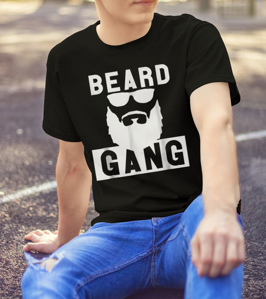 Beard Gang Beard And Mustache Sunglasses T-Shirt