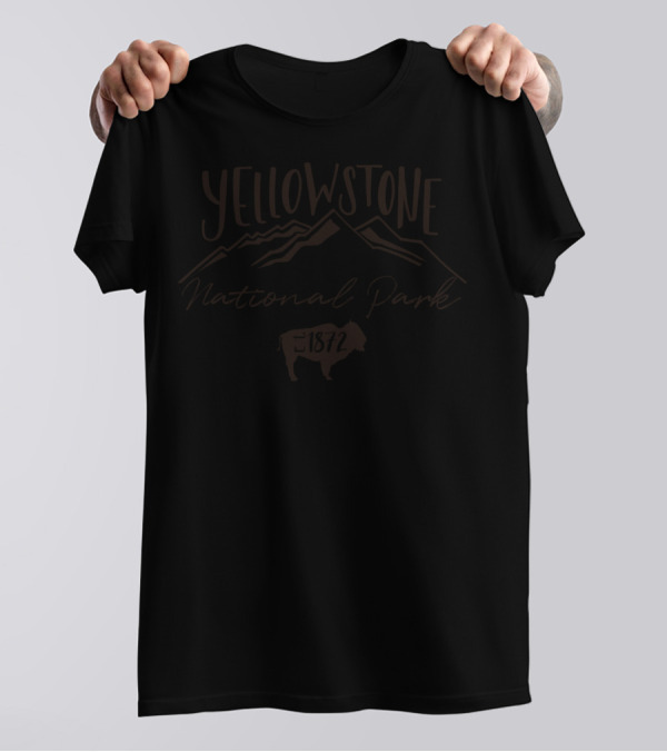 Yellowstone National Park Mountain Bison 1872 T-Shirt