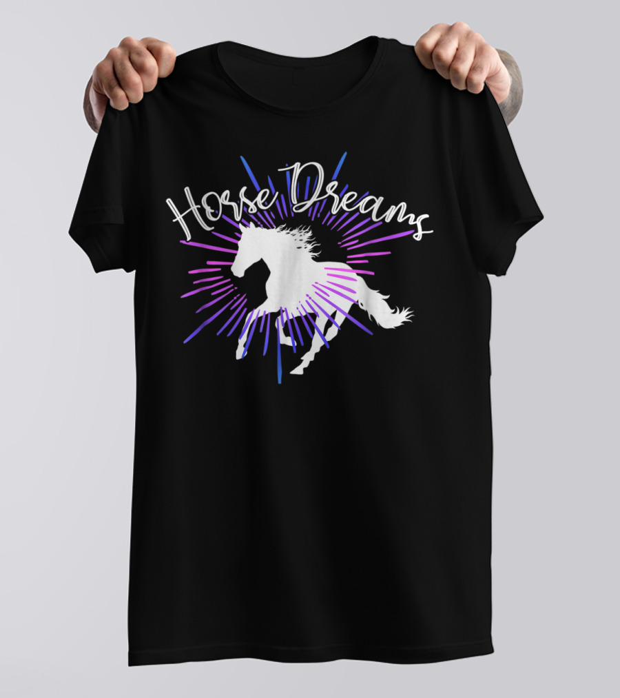 Horse Dreams Riding Girls Love Horses Rider F8 Silhouette Burst T-Shirt