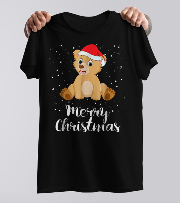 Bear Merry Christmas Funny Family Group Matching T-Shirt
