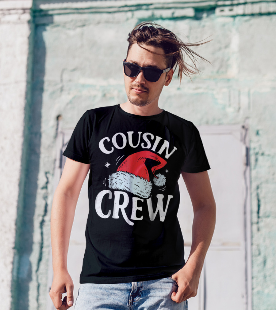 Cousin Crew Santa Christmas Family Matching Holiday Hat 9R T-Shirt