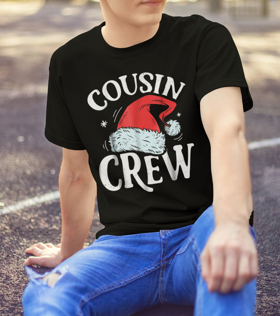 Cousin Crew Santa Christmas Family Matching Holiday Hat 9R T-Shirt