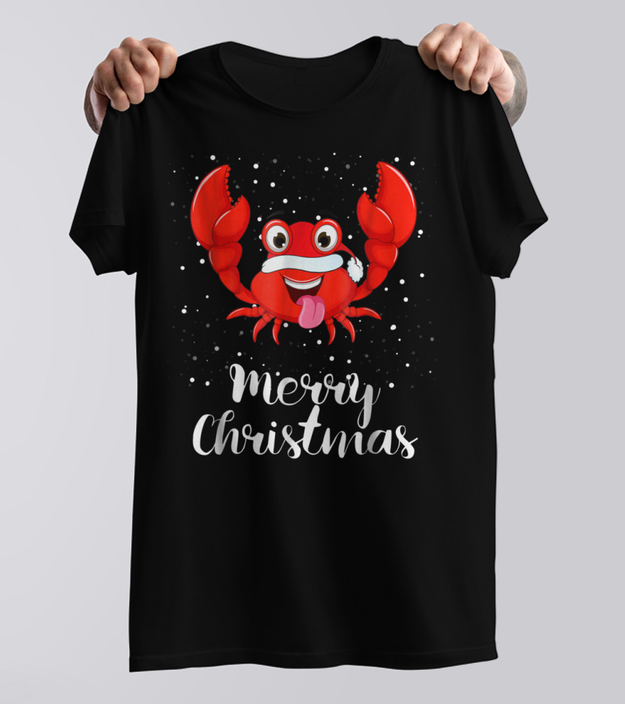 Merry Christmas Crab Funny Family Group T-Shirt