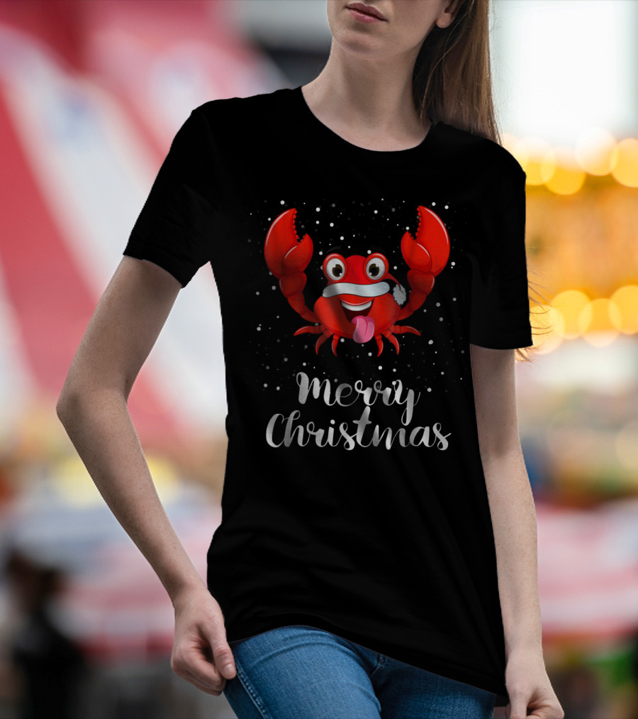 Merry Christmas Crab Funny Family Group T-Shirt