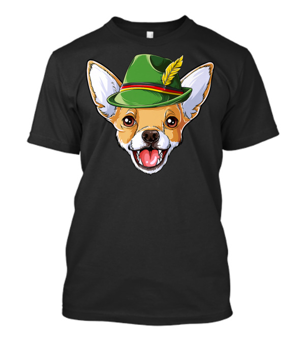 Chihuahua Oktoberfest Kids Boys Lederhosen Bavarian Hat T-Shirt