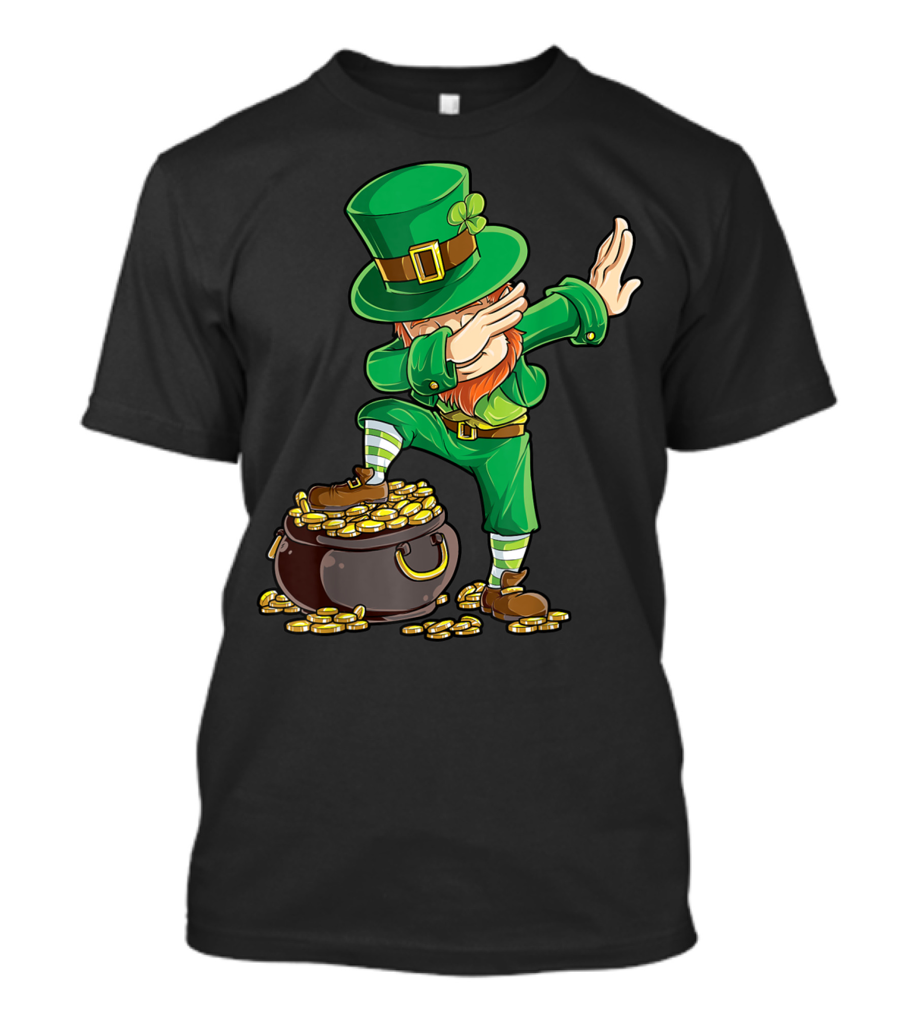 Boys St Patricks Day Kids Dabbing Leprechaun Pot Of Gold T-Shirt