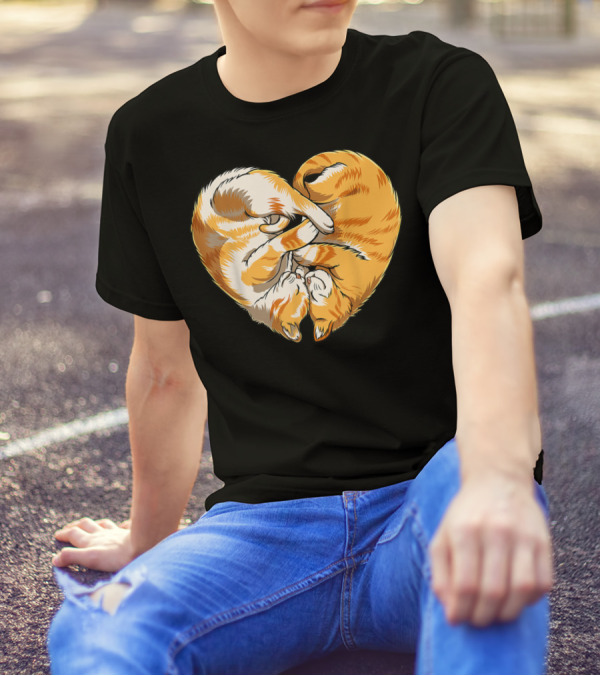 Funny Kitty Cat Heart Valentines Day Women T-Shirt