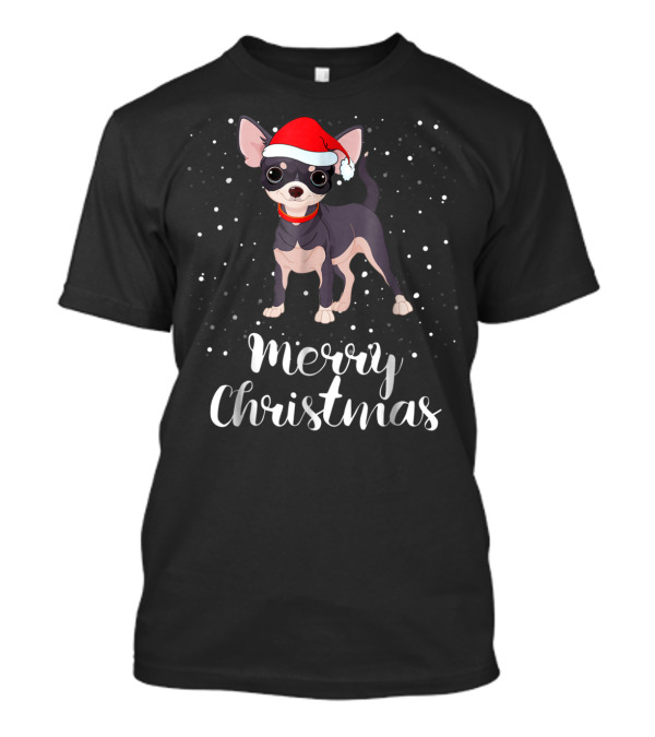 Merry Christmas Chihuahua Matching Family Group T-Shirt