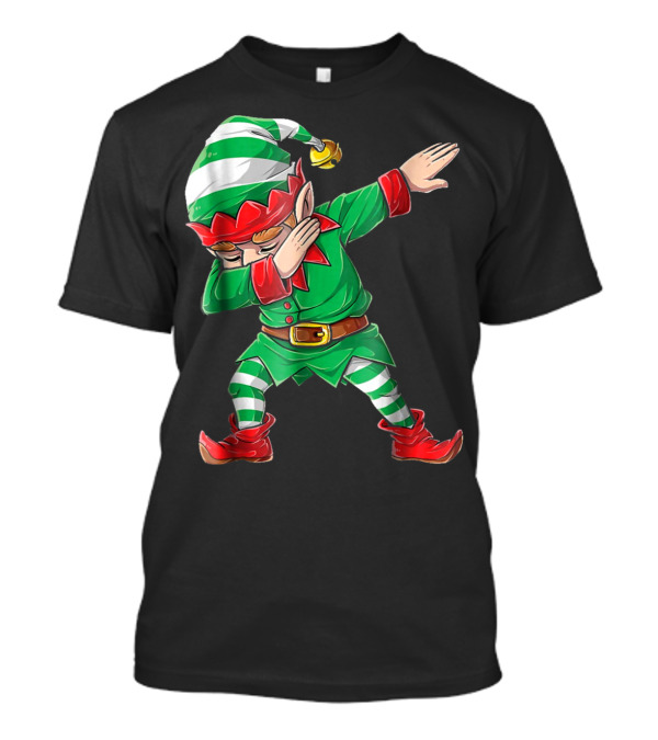 Christmas Elf Dabbing Squad Family Matching RG T-Shirt