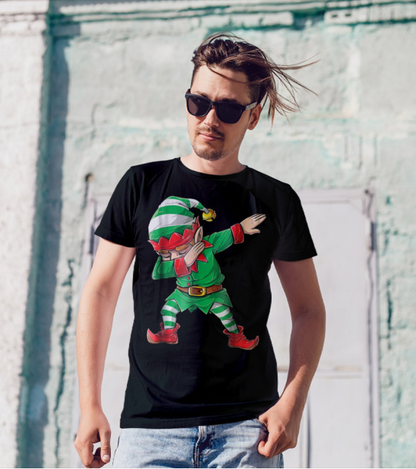 Christmas Elf Dabbing Squad Family Matching RG T-Shirt