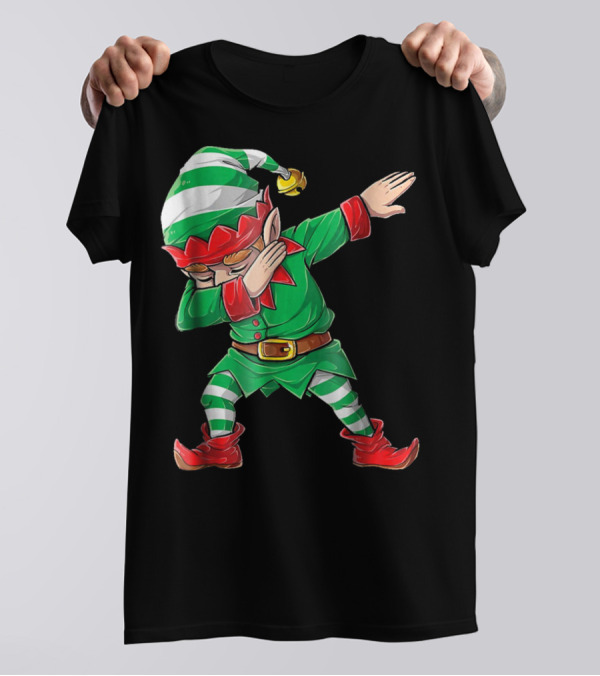 Christmas Elf Dabbing Squad Family Matching RG T-Shirt