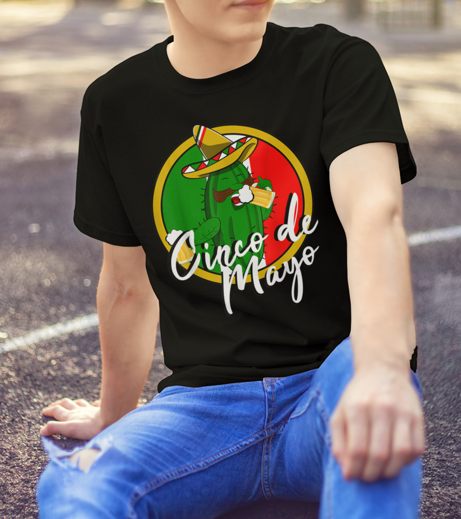 Cinco De Mayo Mexican Party Cactus Sombrero Beer T-Shirt