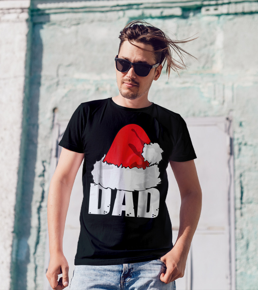 Dad Christmas Santa Hat Family T-Shirt