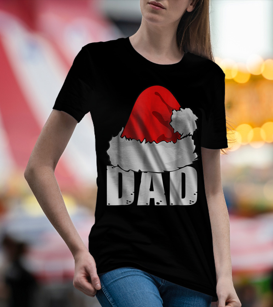 Dad Christmas Santa Hat Family T-Shirt