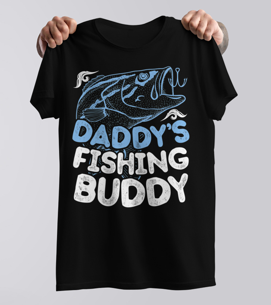 Daddy's Fishing Buddy Kids Fishing Fish Hook Fun T-Shirt
