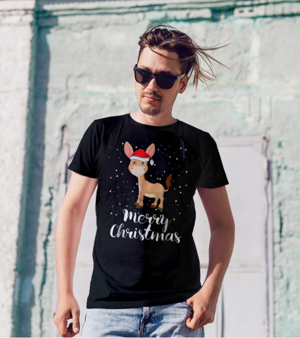 Merry Christmas Donkey Funny Matching Family Group T-Shirt