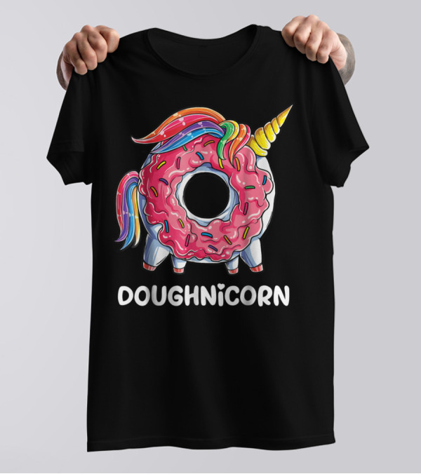 Doughnicorn Unicorn Donut With Rainbow Sprinkles T-Shirt