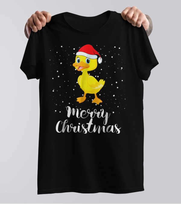 Merry Christmas Duck Funny Family Group Matching T-Shirt